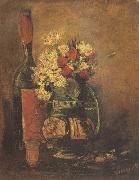 Vincent Van Gogh Vase with Carnation and Roses and a Bottle (nn04) USA oil painting reproduction